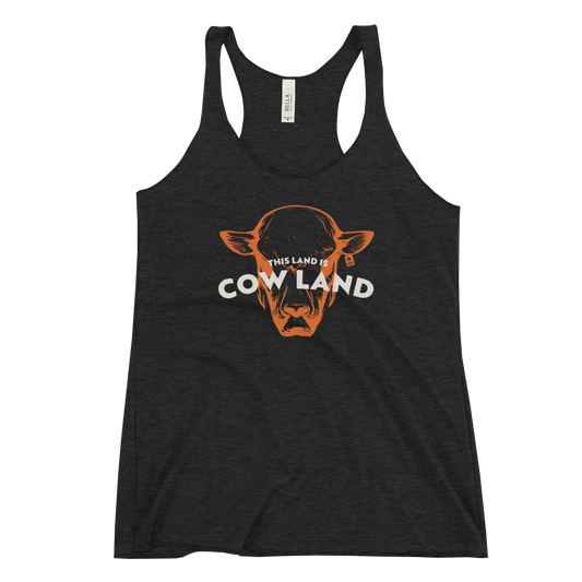 This Land Is Cow Land Racerback Tank